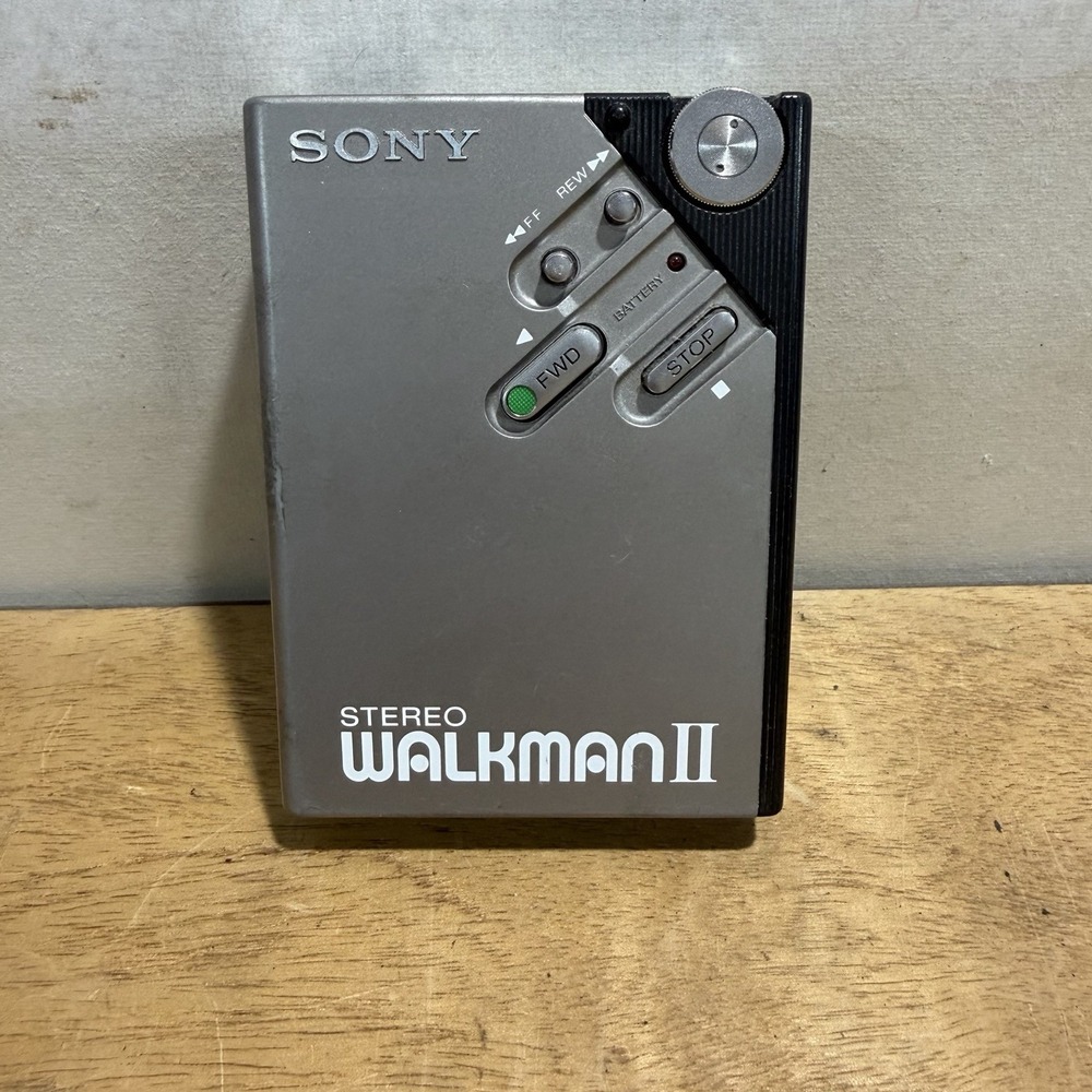Vintage Sony Walkman II WM-2 Silver Portable Stereo Cassette Player - For Parts